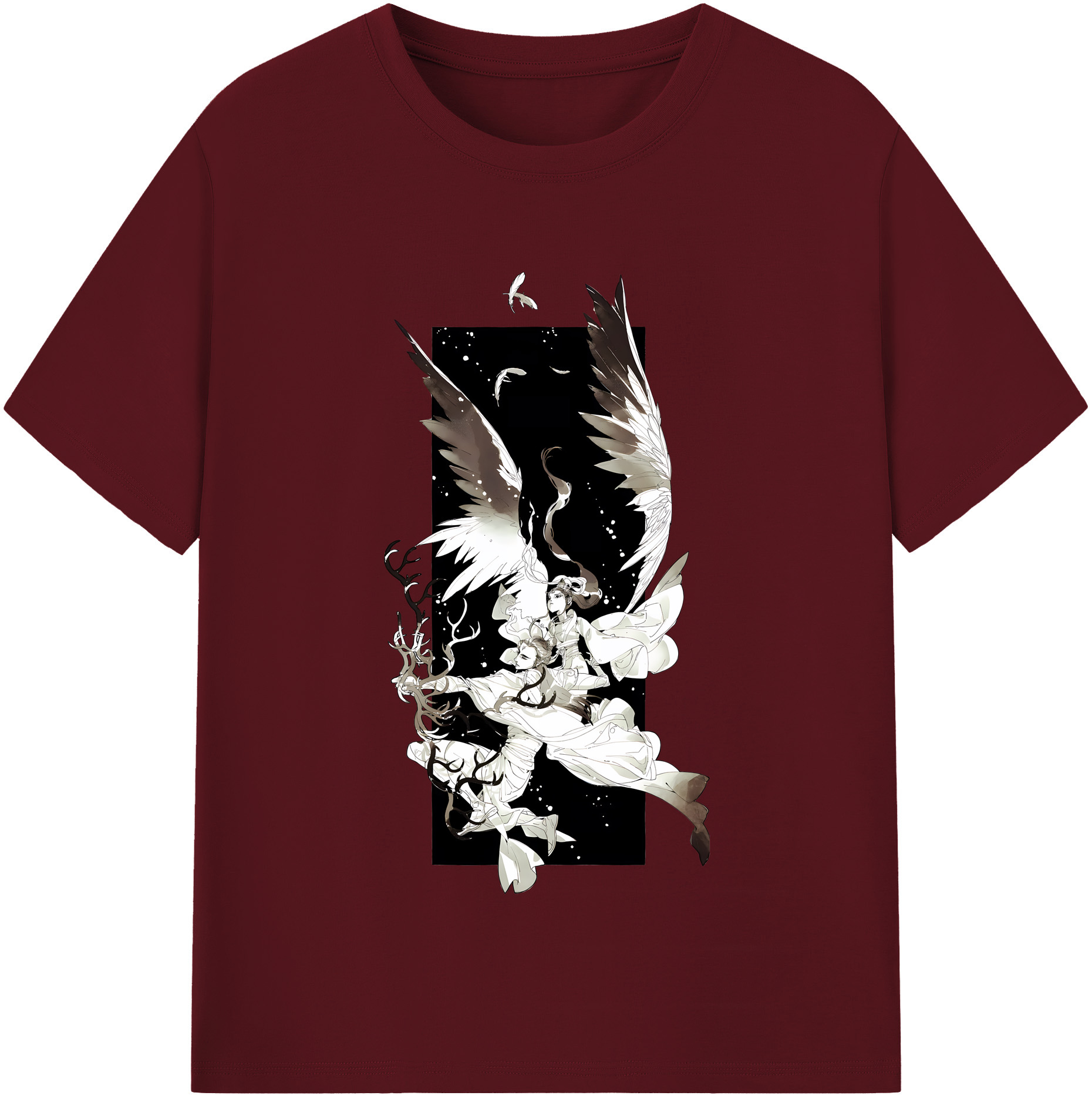 （画像用） Ne Zha 2 ナタ 魔童の大暴れ 綿100％半袖Tシャツ（フロントプリント）
